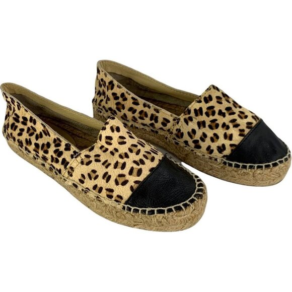 Aldo Shoes - Aldo Womens Smolin Espadrille Flat Shoes Slip On Cheetah Print Cap Toe 6.5